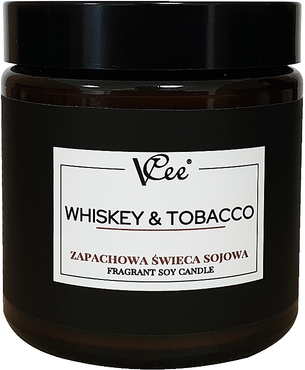 Whiskey & Tobacco Soy Candle - Vcee Whiskey & Tobacco Fragrant Soy Candle — photo N1