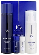 Set - Missha Super Aqua Ultra Hyalron Set (f/ess/200ml + f/ess/mini/30ml + f/emul/130ml + f/emul/mini/30ml) — photo N2