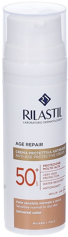 Anti-Aging Sunscreen - Rilastil Sun System Age Repair Cream SPF50 Universal Color — photo N2