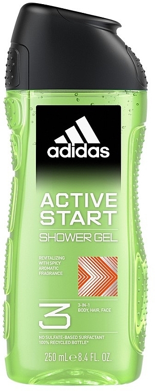 Shower Gel - Adidas Active Start 3in1 Shower Gel — photo N2