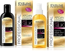 Fragrances, Perfumes, Cosmetics Argan Hair Set - Eveline Cosmetics Argan Keratin (h/oil/150ml + h/shmp/150ml)