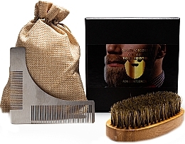 Fragrances, Perfumes, Cosmetics Beard Grooming Set - Yoshimoto Gentleman's Code ST064 (comb*2 + bag)