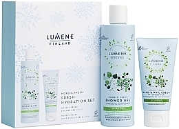 Fragrances, Perfumes, Cosmetics Set - Lumene Nordic Fresh (sh/gel/250ml + h/cr/75ml)