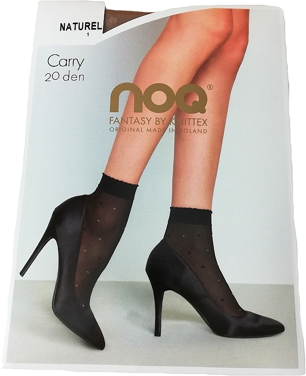 Women Socks with Pattern 'Carry', 20 Den, naturel - Knittex — photo N3