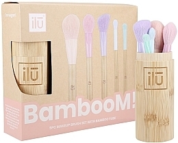 Fragrances, Perfumes, Cosmetics Makeup Brush Set, 5 pcs - Ilu Brush + Bamboo Tube Set