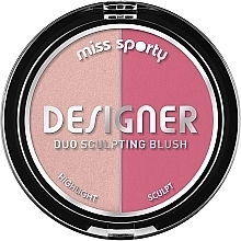 Fragrances, Perfumes, Cosmetics Sculpting Blush - Miss Sporty Draping Designer Duo Sculpting Blush