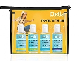 Fragrances, Perfumes, Cosmetics Set of 4 Mini Products in a Cosmetic Bag - Delia Travel With Me!