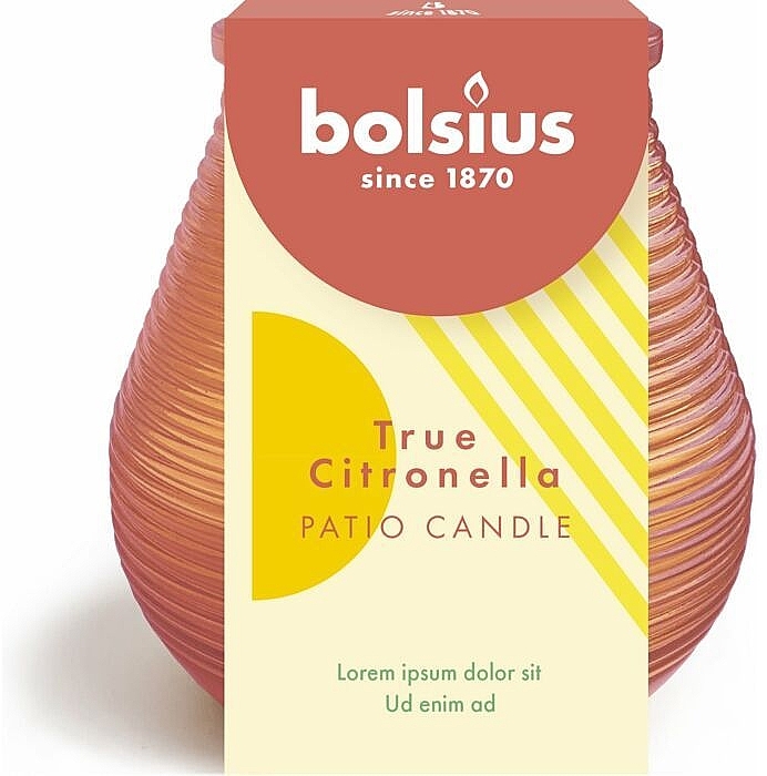 ガーデンキャンドル 、40H 、コーラル - Bolsius True Citronella — photo N1