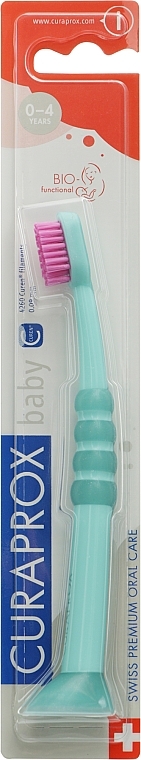 Kids Toothbrush "Curakid", turquoise-pink - Curaprox — photo N1