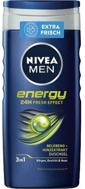 3-in-1 Shower Gel - NIVEA MEN Energy 24H Fresh Effect Shower Gel — photo N1