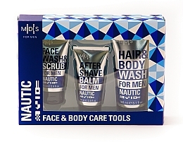 Fragrances, Perfumes, Cosmetics Set - Mades Cosmetics Nautic for Men (scrub/75ml + shm/150ml+ balm/face/75ml)