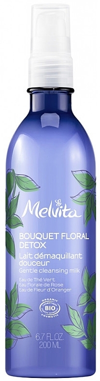 Makeup Remover Milk - Melvita Floral Bouquet Detox Organic Gentle Cleansing Milk — photo N1