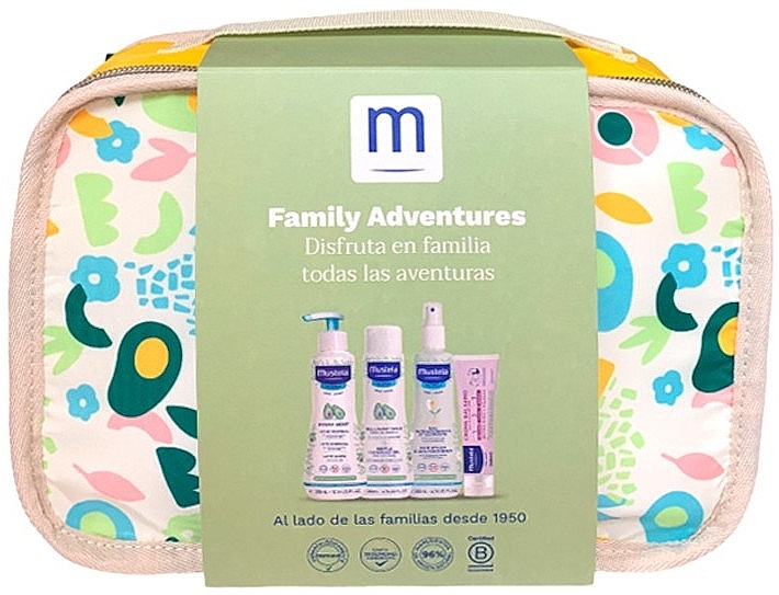 Set, 5 products - Mustela Family Adventures Pastel Suitcase — photo N2