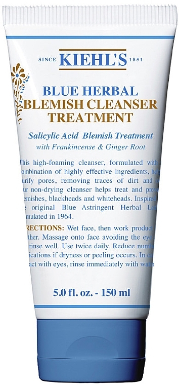 Cleansing Foam for Face - Kiehl's Blue Herbal Blemish Cleanser Treatment — photo N24