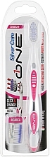 One Toothbrush for Sensitive Teeth, 1 refill head, pink - Silver Care — photo N1