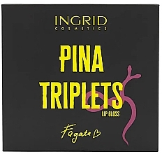 Ingrid Cosmetics x Fagata Pina Triplets Lip Gloss (lip/gloss/3x4ml) - Lip Gloss Set — photo N5