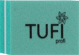 Mini Nail Buffer 100/180 grit, 50 pcs, green - Tufi Profi — photo N1
