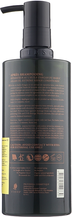 Repairing Conditioner with Argan Oil - Vieso Argan Oil Extreme Repair Conditioner — photo N2