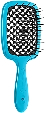 Hair Brush 72SP226, black teeth, turquoise - Janeke SuperBrush Vented Small — photo N1