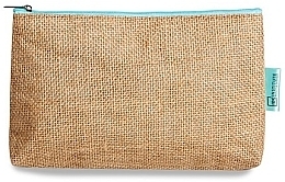 Fragrances, Perfumes, Cosmetics Linen Cosmetic Bag, blue zipper - IDC Institute Linen Cosmetic Bag