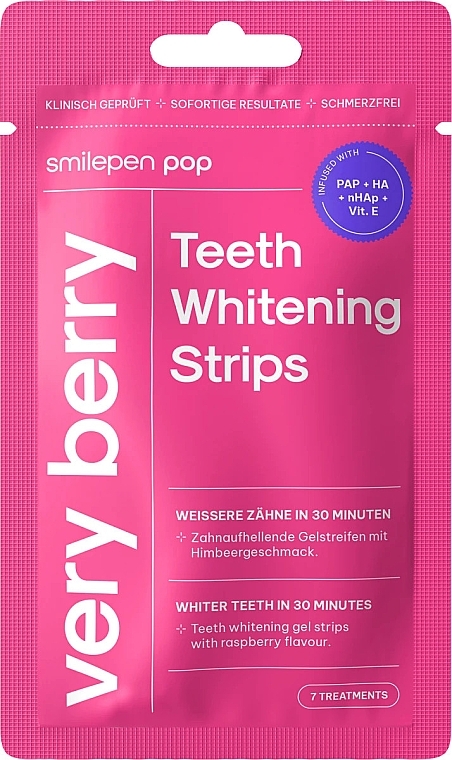 Teeth Whitening Strips  - SwissWhite Smilepen Pop Very Berry Teeth Whitening Strips — photo N1