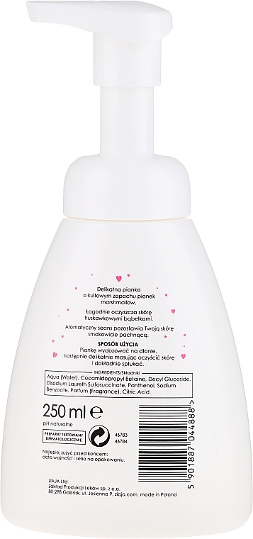 Hand & Body Foaming Wash "Strawberry Marshmallow" - Ziaja — photo N2