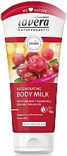 Fragrances, Perfumes, Cosmetics BIO Milk "Argan and Cranberry" - Lavera Regenerating Body Milk With Organic Cranberry & Organic Argan Oil