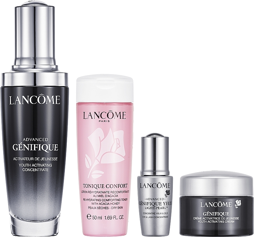 Set - Lancome Genifique (serum/50ml + eye/serum/5ml + d/cr/15 ml + tonique/50ml) — photo N2