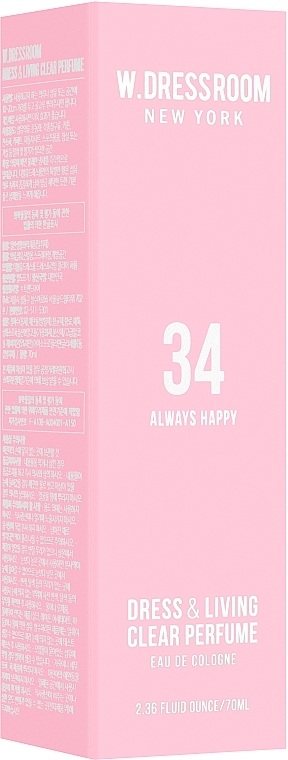 W.Dressroom Dress & Living Season 2 Clear Perfume No.34 Always Happy - Perfumed Spray — photo N1