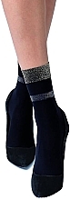 Women Socks 'Create', 40 Den, nero/silver - Knittex — photo N1