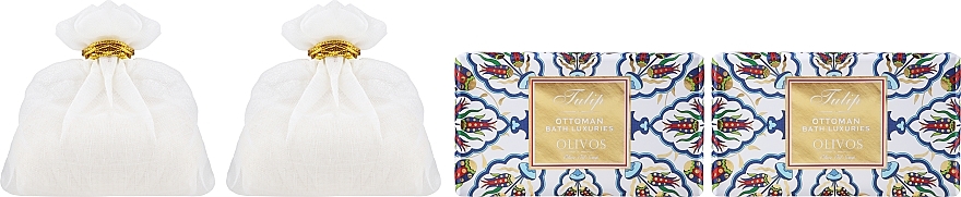 Set - Olivos Ottaman Bath Soap Tulip Gift Set (soap/2x250g + soap/2x100g) — photo N2