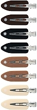 Click-Click Hair Clips, 8 pcs - Brushworks Nude Do Not Create Clips — photo N2