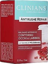 Fragrances, Perfumes, Cosmetics Eye & Lip Anti-Wrinkle Balm with Pomegranate Extract - Clinians Antirughe Quotidiana