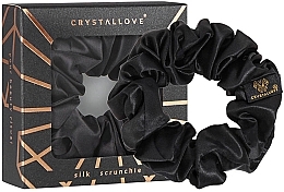 Silk Hair Tie, black - Crystallove — photo N2