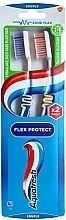 Fragrances, Perfumes, Cosmetics Toothbrush Set, soft, blue+orange - Aquafresh Flex Protect Soft