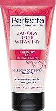 Cleansing Face Wash Cream Gel "Goji Berry and Vitamins" - Perfecta — photo N1