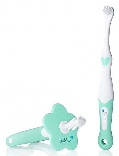 Set: First Toothbrush & Teether, 0-18 months - Brush-Baby My FirstBrush And FirstTeether Set — photo N5
