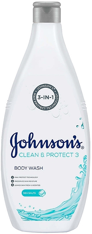 Shower Gel - Johnson’s® Clean & Protect 3in1 Sea Salt Body Wash — photo N1