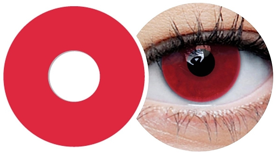 Colored Contact Lenses, red vampire, 2 pcs. - Clearlab ClearColor Phantom Red Vampire — photo N1