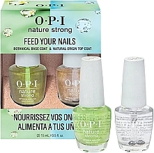 Fragrances, Perfumes, Cosmetics Set - OPI Nature Strong Base And Top Coat Duo (base/15ml + top/15ml)