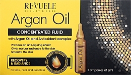 Fragrances, Perfumes, Cosmetics Argan Oil Fluid - Revuele Argan Oil Ampoules Concentrated Fluid