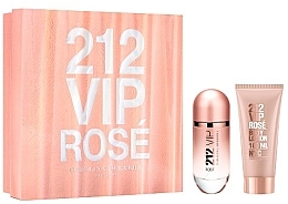 Fragrances, Perfumes, Cosmetics Carolina Herrera 212 Vip Rose - Set (edp/80ml + b/lot/100ml)