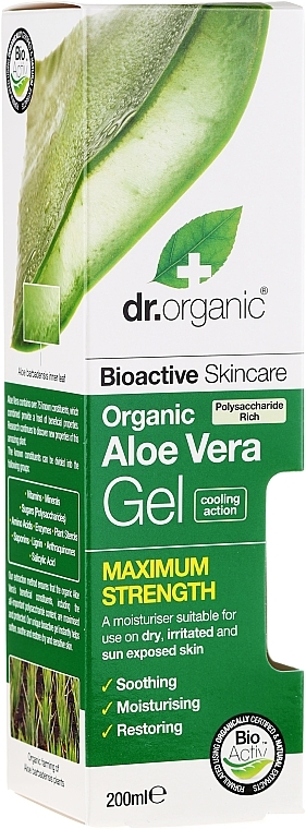 Body Gel "Aloe" - Dr. Organic Bioactive Skincare Organic Aloe Vera Gel — photo N2