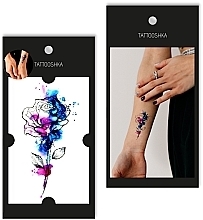 Fragrances, Perfumes, Cosmetics Temporary Tattoo "Graphic Watercolor Rose" - Tattooshka