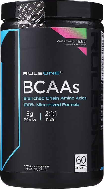 Amino Acid 'Watermelon Splash' - Rule One BCAAs Watermelon Splash — photo N1