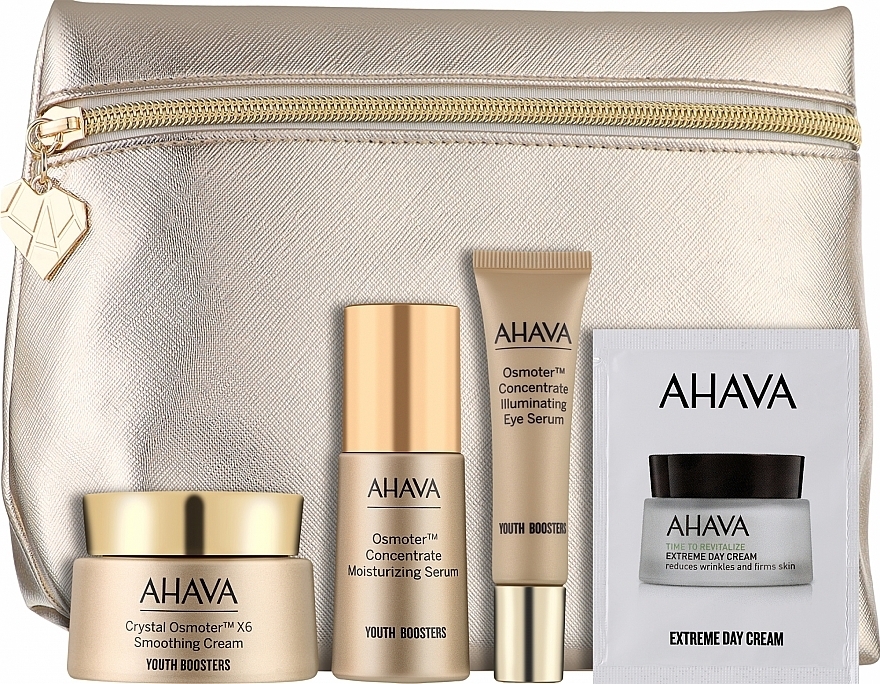 Set - Ahava Be Unexpected Surprise Me Gift Set (f/cr/50ml + f/sser/30ml + eye/cr/15ml + pouch) — photo N3