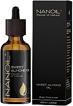 Almond Oil - Nanoil Body Face and Hair Sweet Almond Oil — photo N2