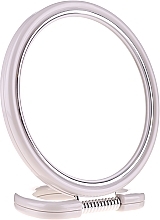 Fragrances, Perfumes, Cosmetics Double-Sided Round Mirror 9509, on stand, light gray, 18.5 cm - Donegal Mirror