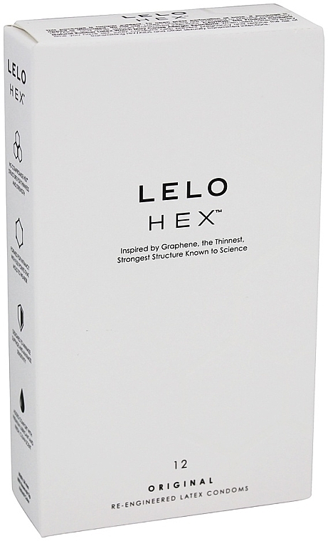 Condoms, 12 pcs - Lelo HEX Original — photo N2