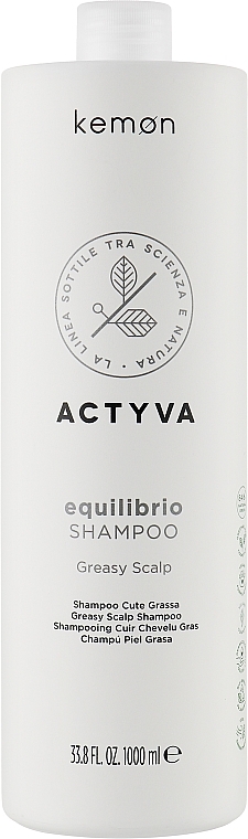 Hair Shampoo - Kemon Actyva Equilibrio Shampoo Velian — photo N3